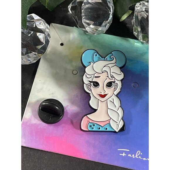 Elsa Frozen Princess Lapel Pin Mouse Ears Jewelry Badge Brooch Pin Accessories - Picture 2 of 9